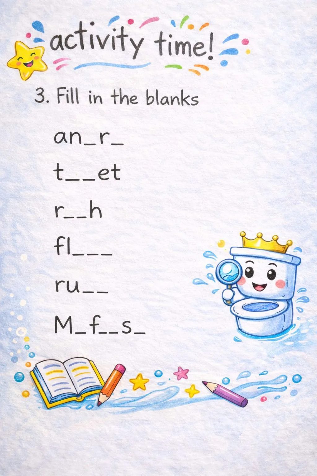 Fill in the blanks activity by Anya