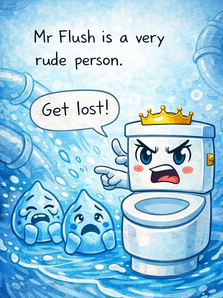Mr Flush is a very rude person. Get lost!